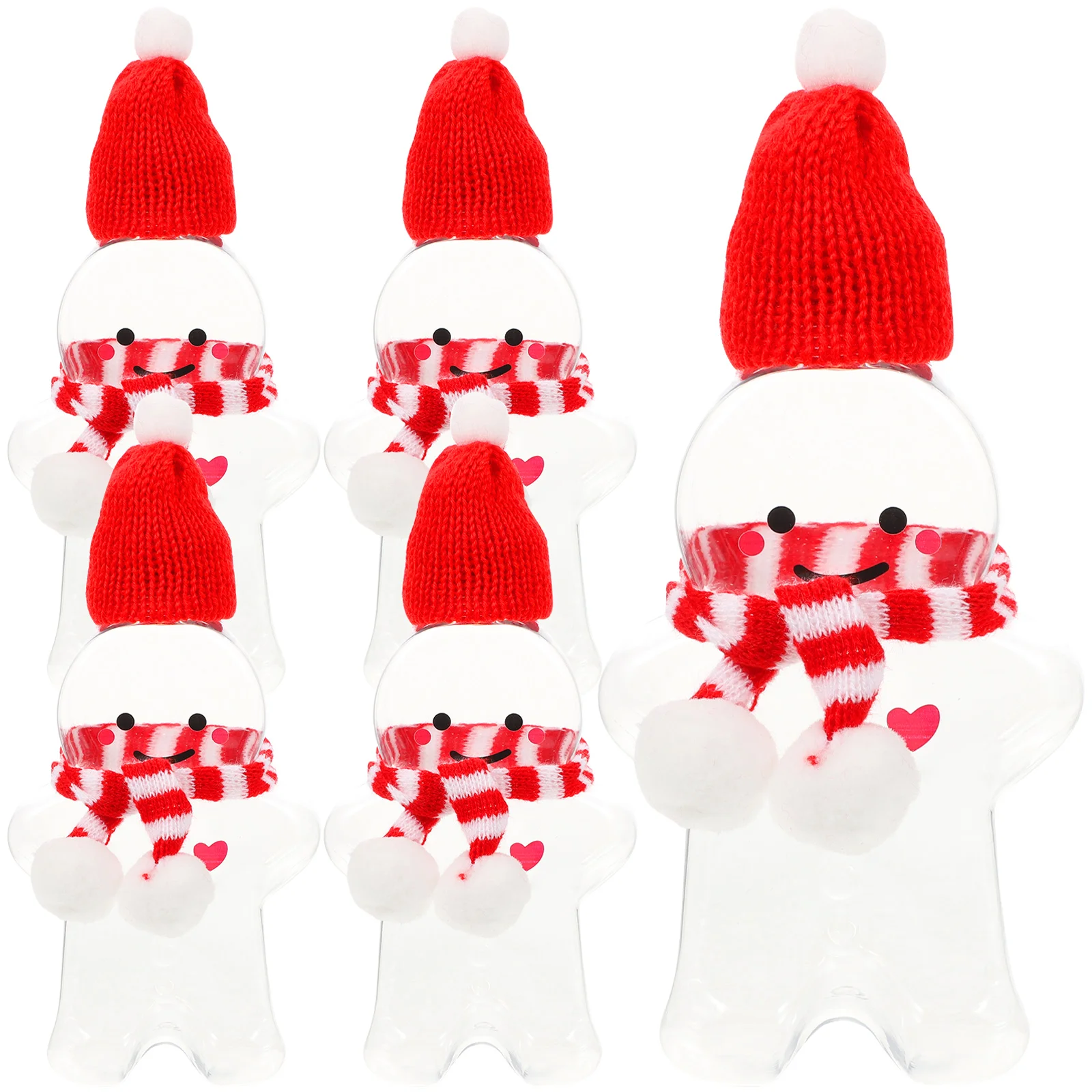 

5 Sets of Candy Cookie Jars with Lids Creative Plastic Juice Bottles Empty Drink Bottles Party Gifts