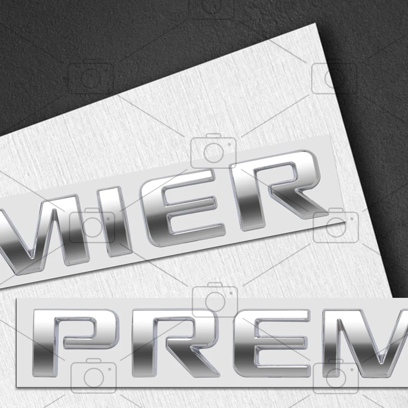 Фото Металлический кузов автомобиля Premier Logo, наклейки с буквами, Стайлинг, значок, эмблемы на багажник, наклейка для Chevrolet Blazer Traverse Trailblazer Malibu №4