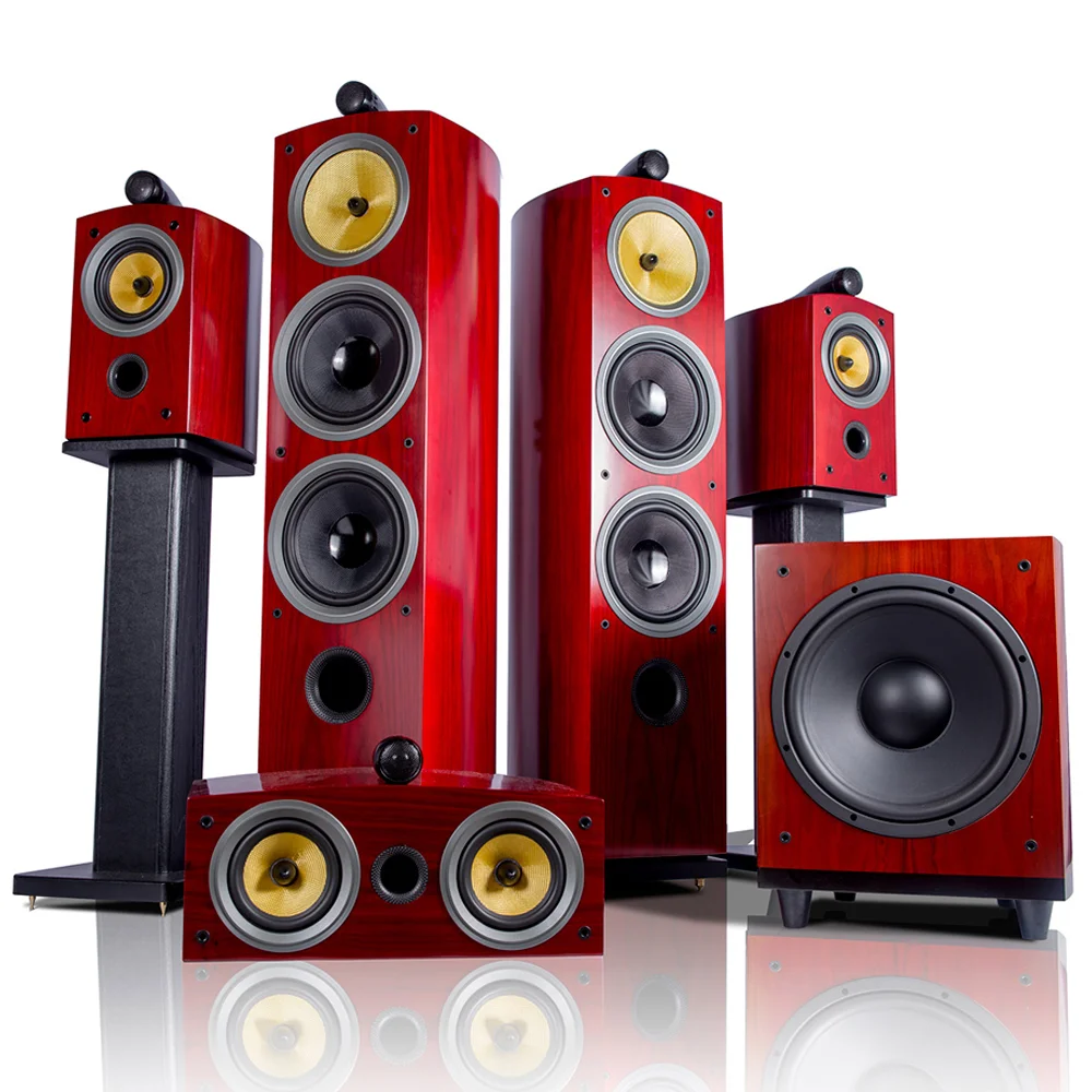 H-001  Featured 801 Hi-Fi HiFi Fever 5.1 / 7.1 Home Theater Set Wooden Floor Speaker