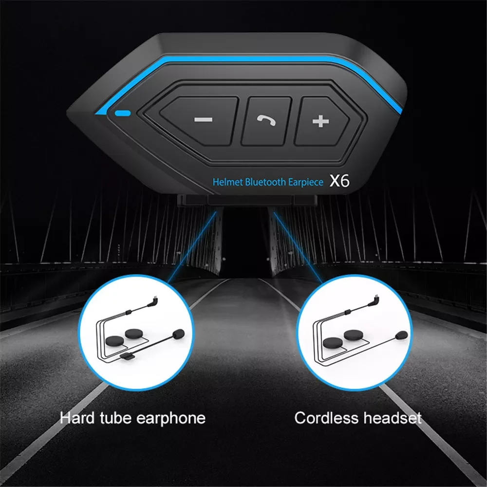 

Latest X6 Helmet Headset Motorbike BT Interphone Motorcycle Bluetooth Helmet Intercom Stereo Headset For Cell Phone