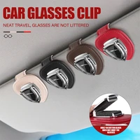 durable portable hanging leather car glasses clip ticket card clamp for jaguar xf xe xj f pace x type s type svr car accessories