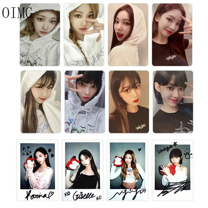 Kpop Aespa фотокарты Девушки ломо карты Милая Корея девушка группа фотография печать