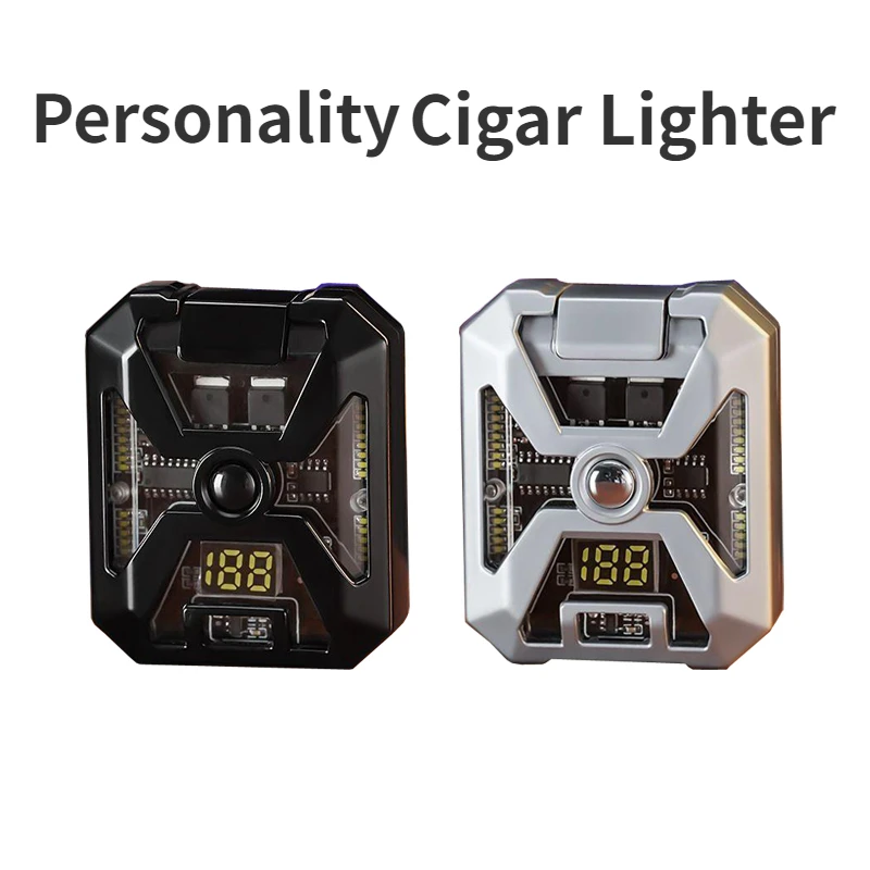 

Rechargeable lighting lighter Outdoor Camping Cigar Lighter Multifunction Personality Pocket Lighters Windproof Lighter Men Gift