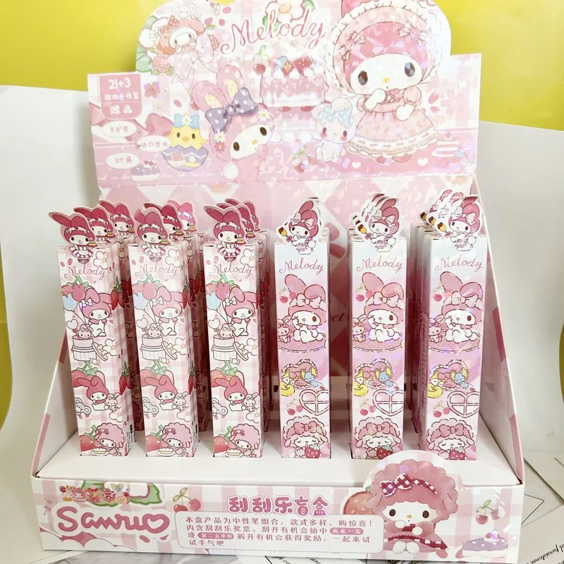 Новинка 24 шт. Sanrio My Melody нейтральная ручка Kawaii аниме милая ученическая письменная
