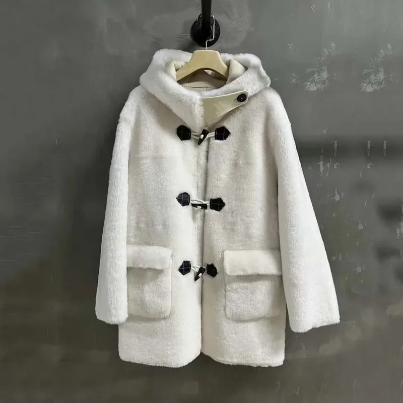 Зимнее женское пальто 2024 новая модная высококачественная одежда из натурального