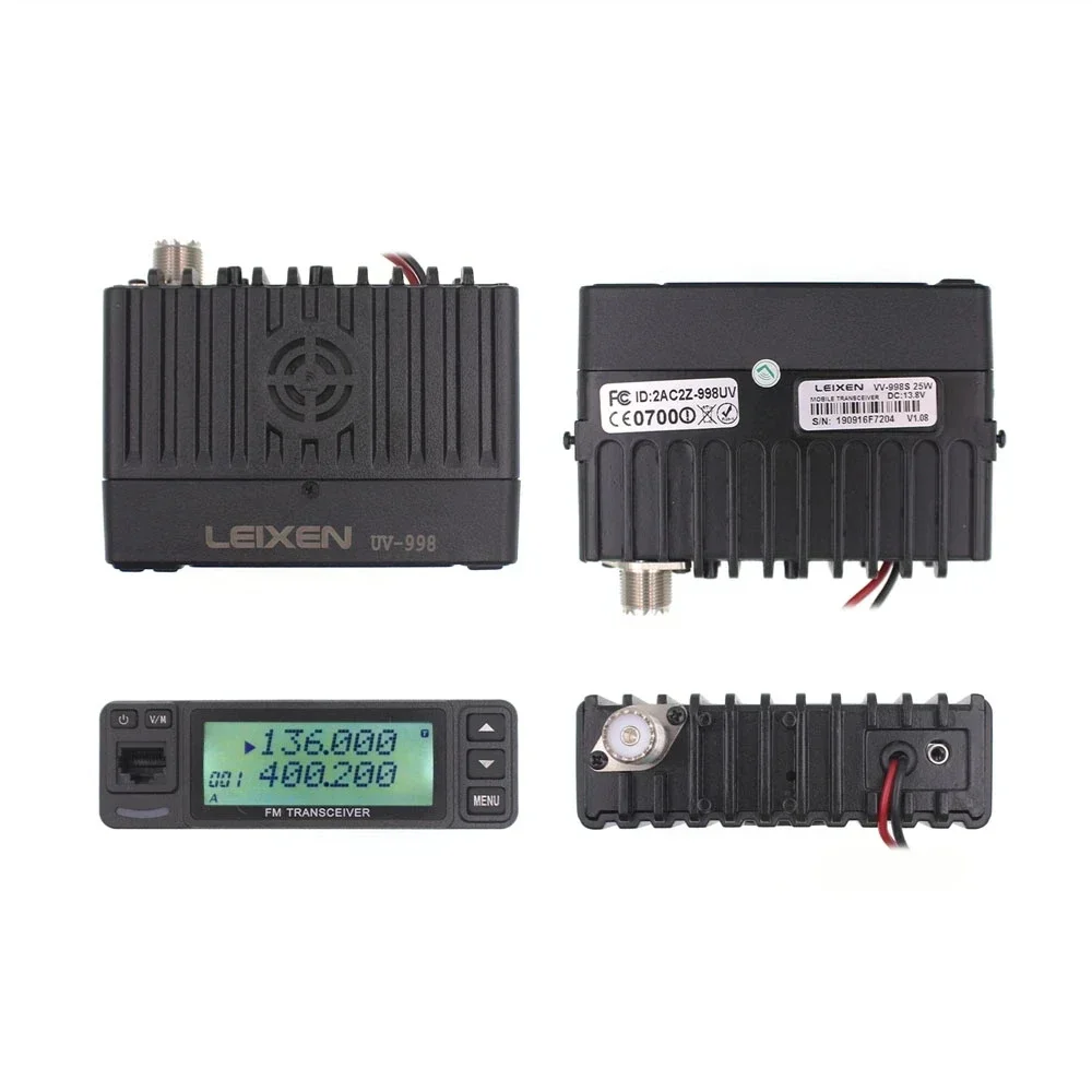 Фото Радиостанция LEIXEN UV-998 25W, двухдиапазонная 144/430 МГц, автомобильная, для любительской связи, улучшенная версия VV-898S, двухсторонняя связь. №3