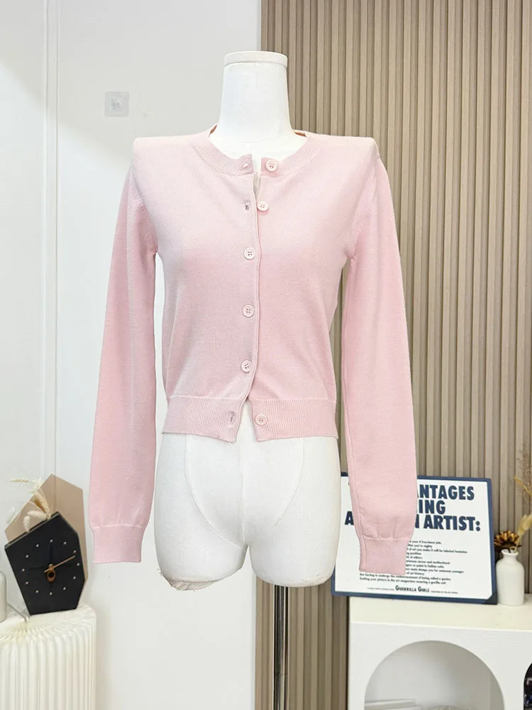 Высококачественный женский однотонный вязаный топ осенне-зимний свитер с