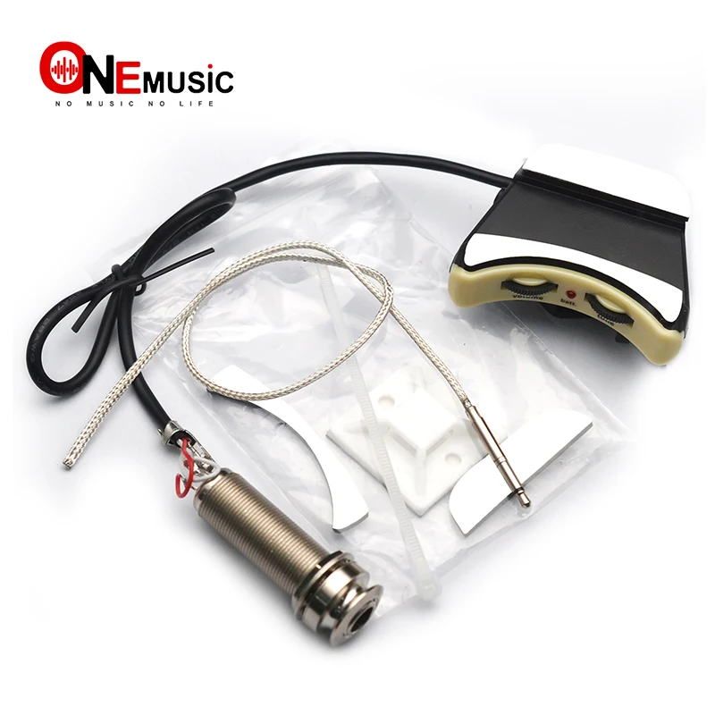 

Ukulele Soundhole Pickup with Volume & Tone Control with High Sensitive Slim Silver Piezo UKulele Parts