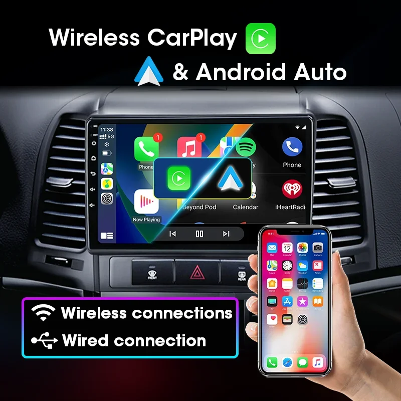 Автомобильное радио Android 12 для Hyundai Santa Fe 2 2006-2012 Carplay автоматические