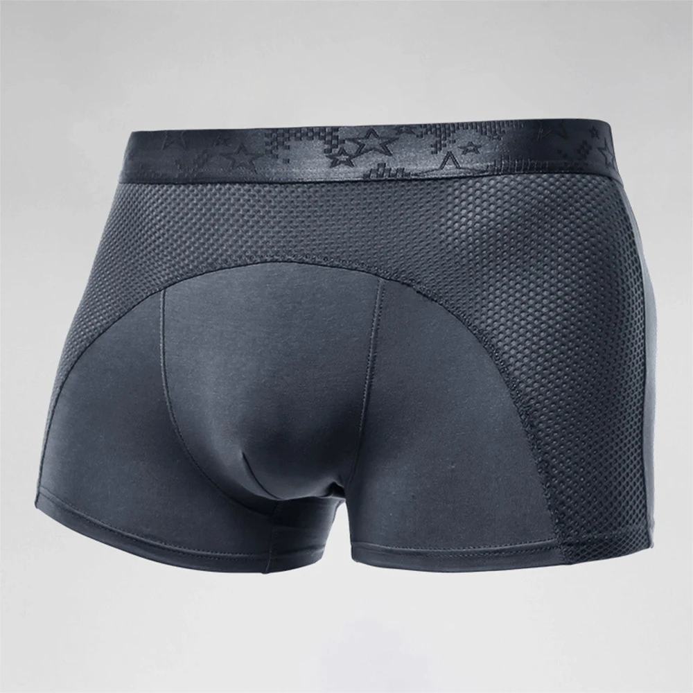 

Men's Panties Mesh Underpants Breathable Boxers Ice Silk Shorts Trunks Bulge Pouch Underwear Sensual Lingerie