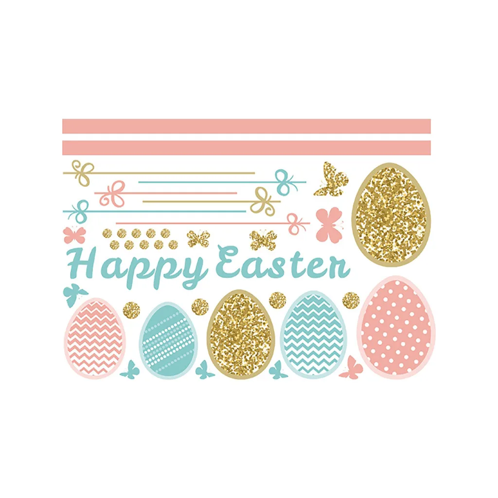 

sticker HAPPY removed self-adhesive sticker be Wall can wall PVC EASTER Home Decor