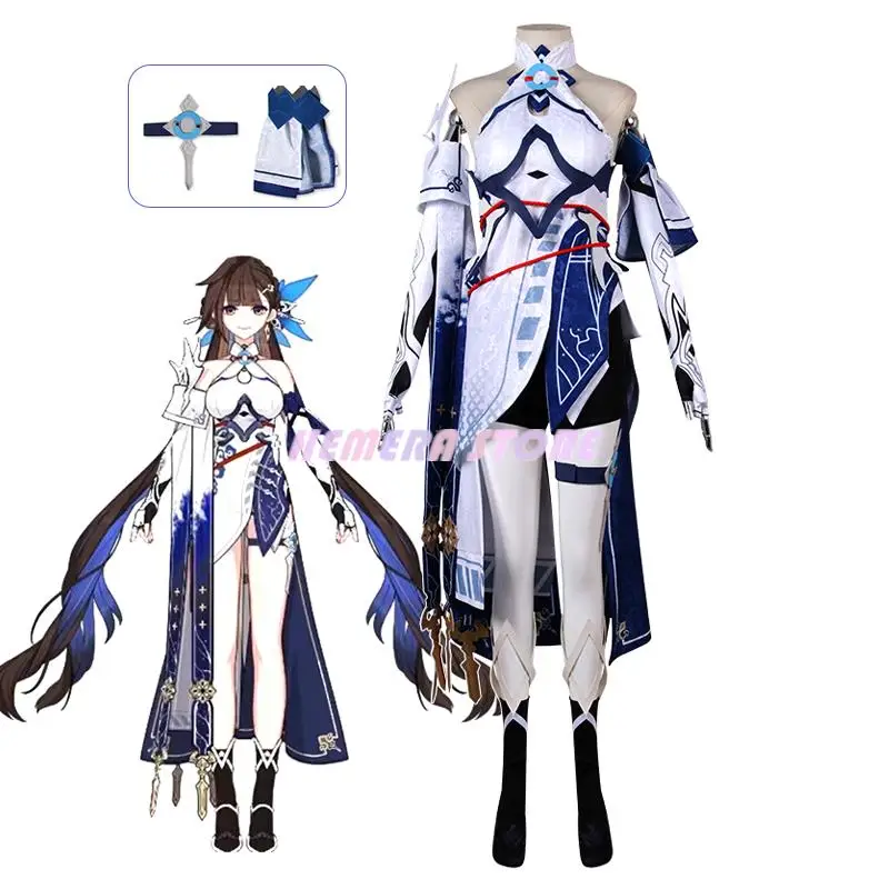 

Honkai Impact Cosplay Li Sushang Game Animation Characters Diffuse Exhibition Dress Halloween Carnival Cosplay Party Suit Sets