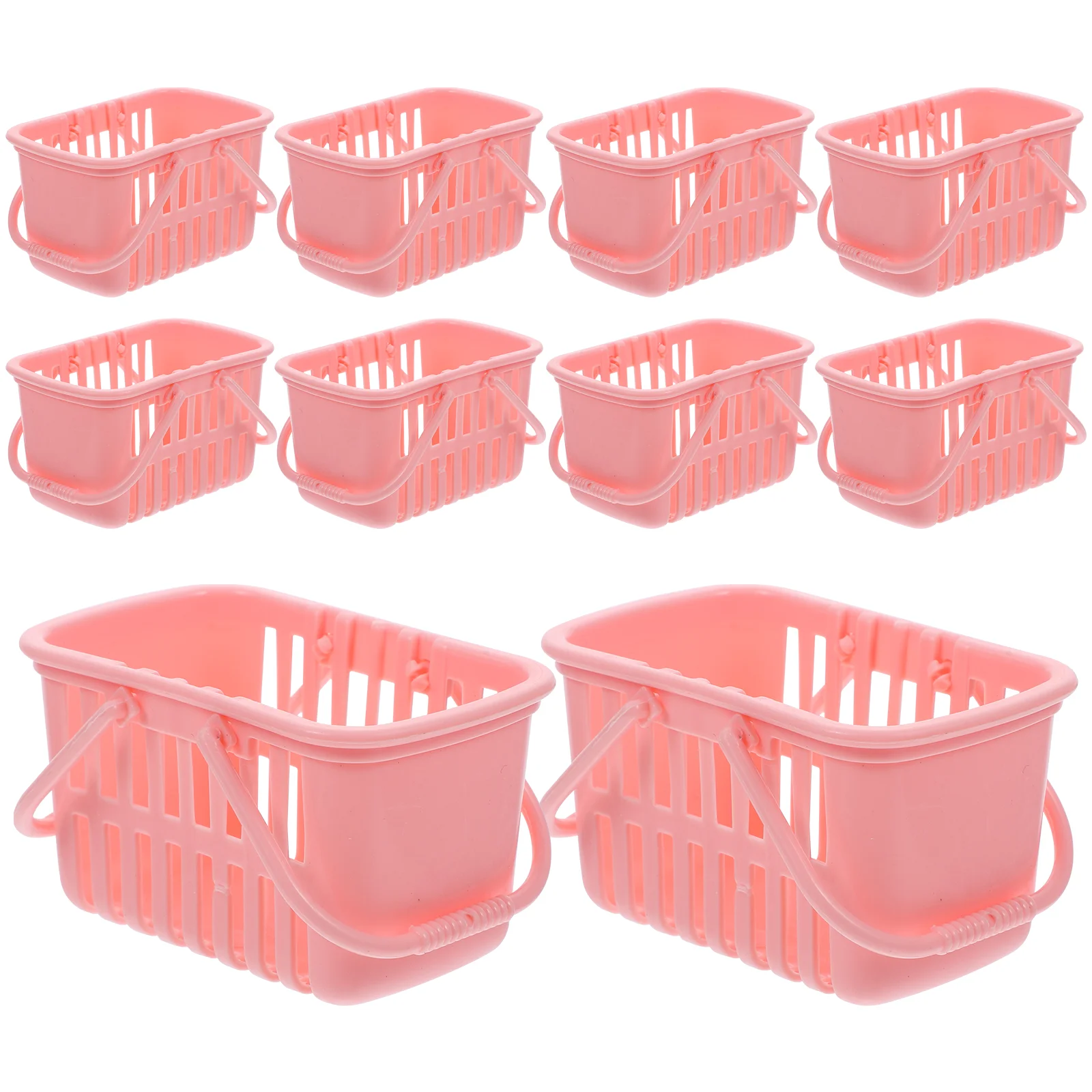 

10 Pcs Mini Pastoral Basket Fruit Toy Home Decor Table Kid Toys Baskets Kids Grocery Shopping Small Baskt