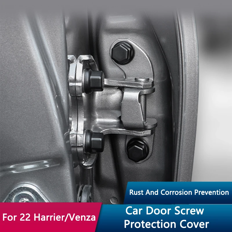 Защитные чехлы для автомобильных дверей TAJIAN, 24 шт./компл., мягкий клей, черный антикоррозийный пылезащитный колпачок для дверной стойки для Toyota 22 harrier/Venza