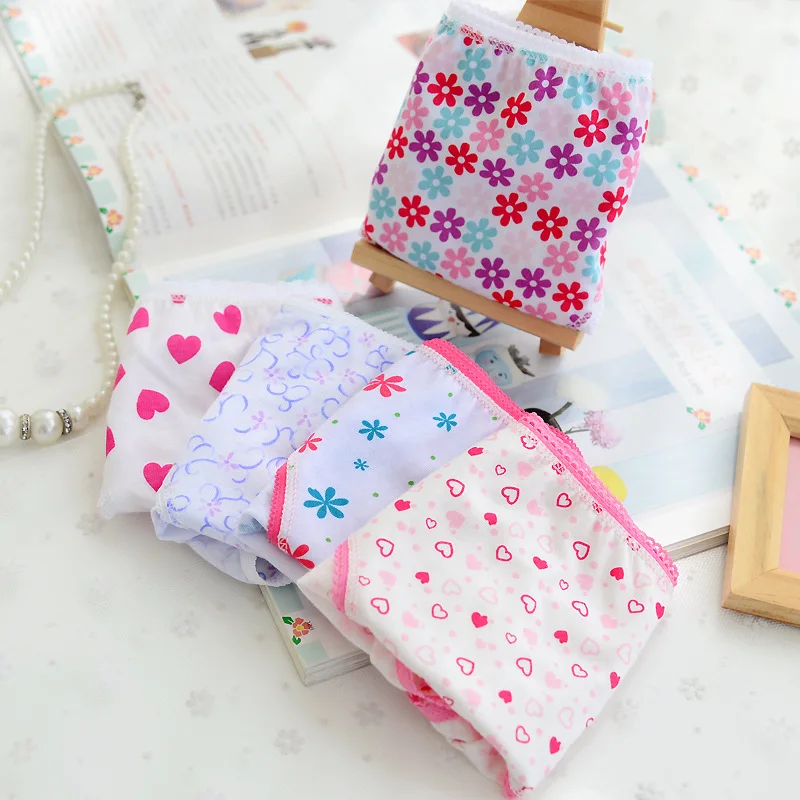 8 Teile/los Neue Candy Farben Mischen Stile 100% Baumwolle Drucken kinder Unterwäsche Höschen für 2-12 Jahre Baby TNN0085