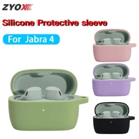 wireless bluetooth earphone liquid silicone soft cover for jabra 4 charging box case anti fall protective sleeve accessories
