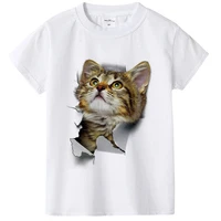 3d cats t shirts summer tops cute children brand clothing for kids little girl short sleeve print tops baby clothes