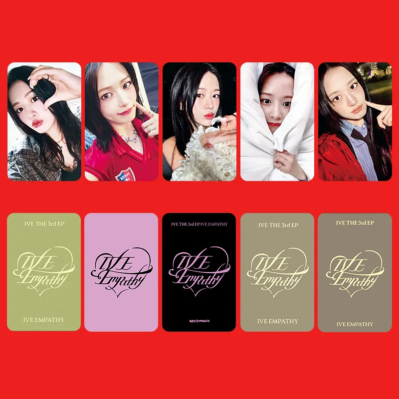 

Kpop IVE Lomo Cards IVE Новый альбом EMPATHY Карты для портретной фотографии Yujin Gaeul Wonyoung LIZ Rei Leeseo Фотокарта Подарок фанатам