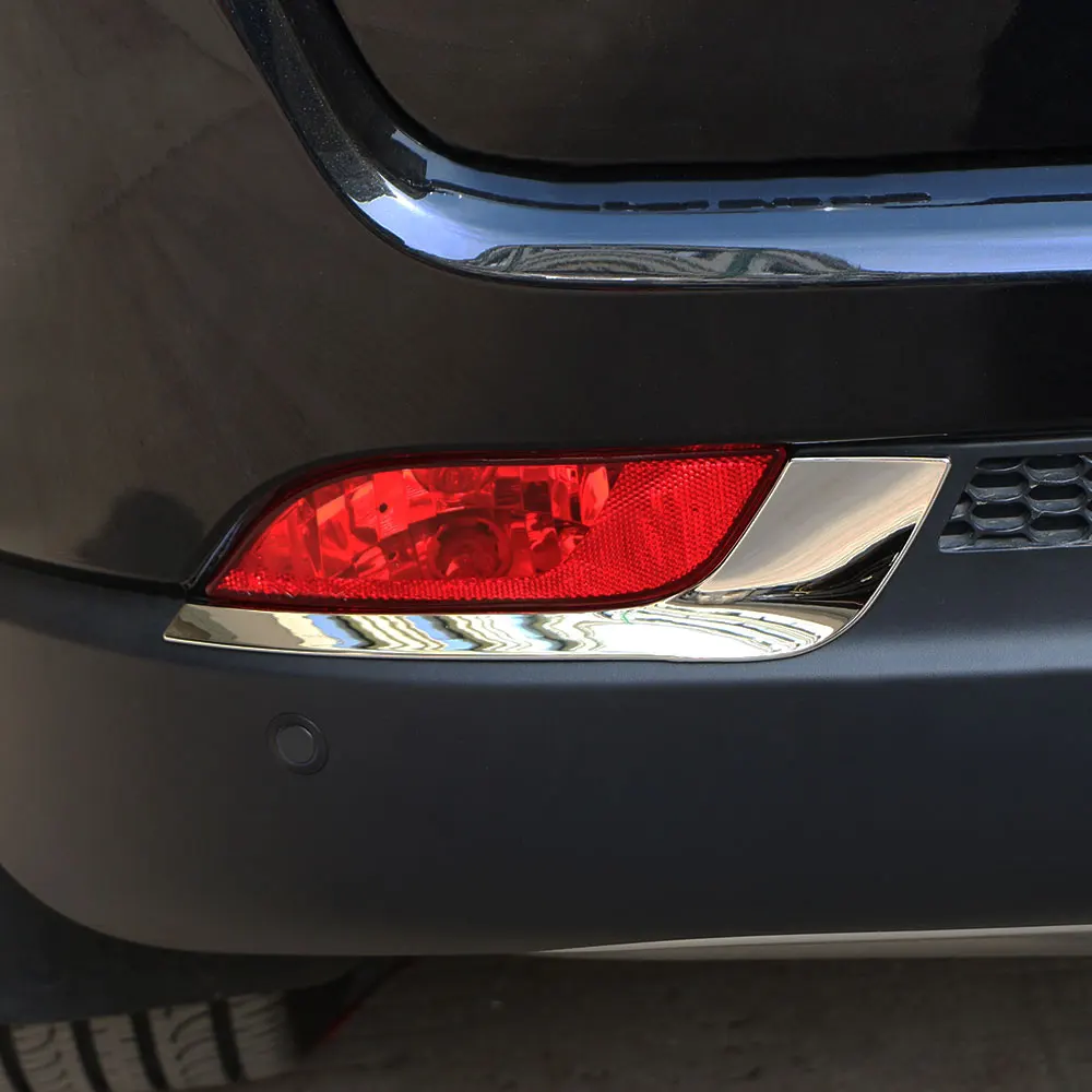 

1PAIR Car Chrome Rear Fog Lamps Lamp Sticker Cover Back Fog Lights Light Trim for Jeep New Compass 2017 2018 Accessories