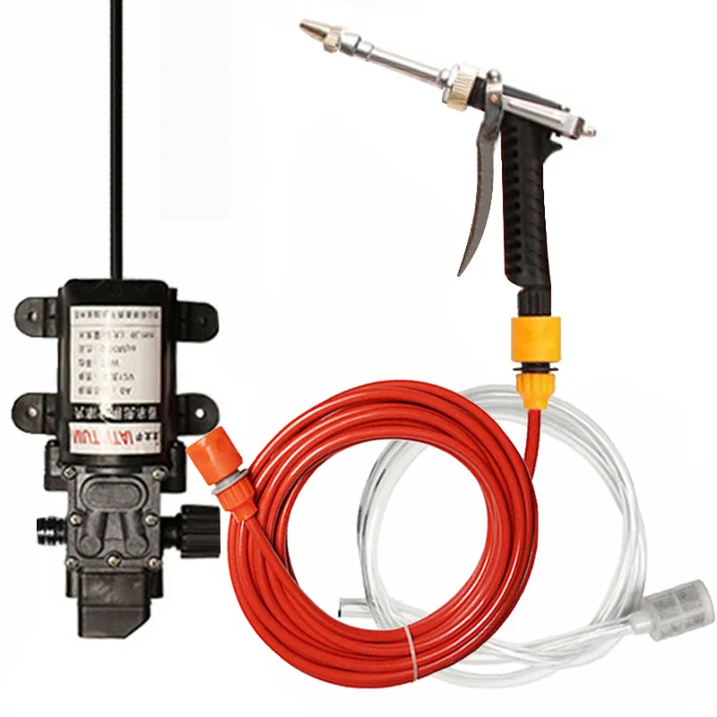 

12V Car Washer Pump High Pressure Car Electric Washer Wash Pump Set Washer Sprayer Portable Auto Washing Cleaning Machine Kit