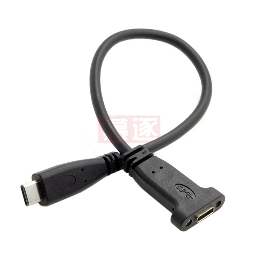 Фото Удлинительный кабель USB 3.1 типа c «папа-мама» с винтом для крепления на панели, удлинитель USB C «мама» на USBc «папа» Data №3