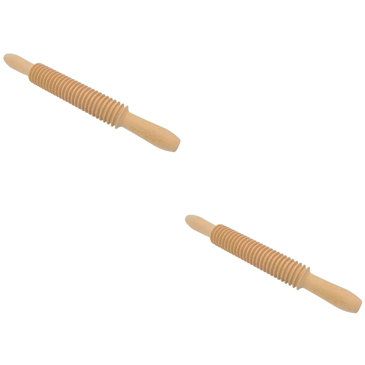 

2pcs Spaghetti Pasta Noodle Lattice Roller Dough Wooden Rolling Pin