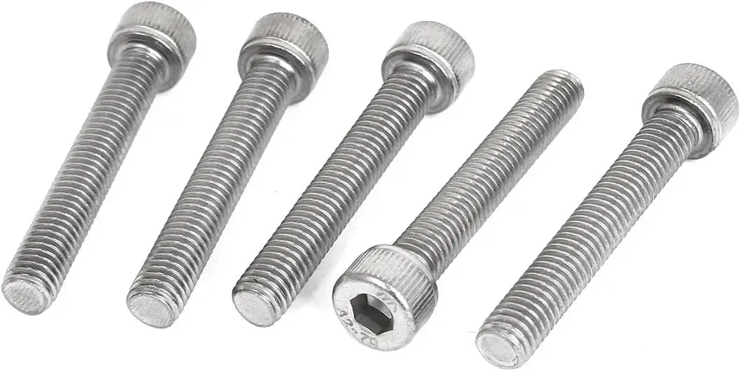 

M8 x 50mm Threaded Stainless Steel Hex Socket Head Cap Screws 5 Pcs