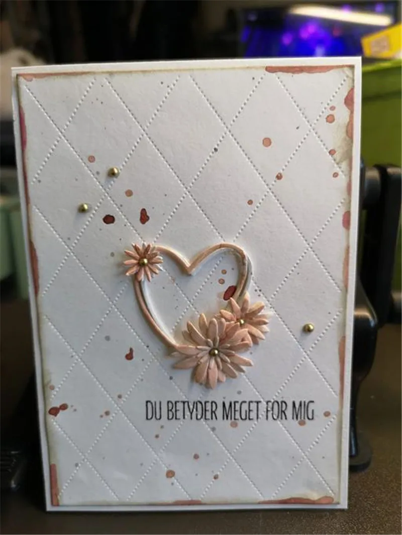 Стеганые фоновые Вырубные штампы для нового 2022 года скрапбукинг изготовление