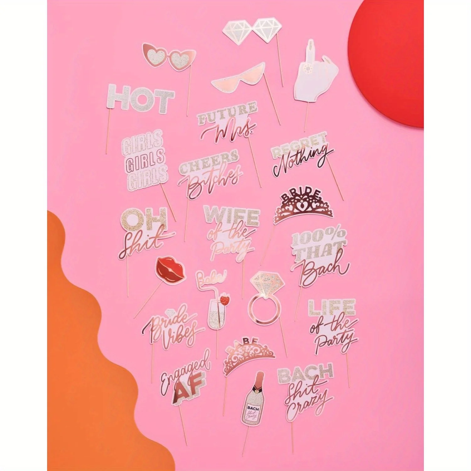 23-компонентный Реквизит Для Фотобудки Набор Девичника Искусственные Украшения