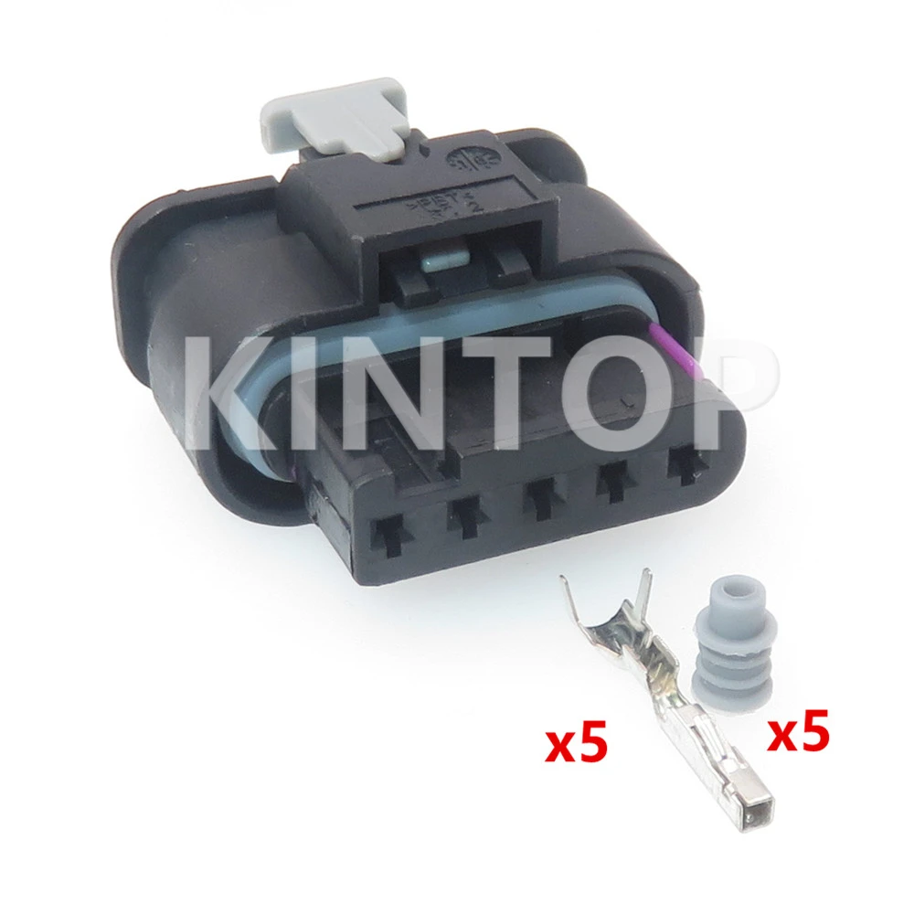 

1 компл. 5 контактов автомобильный азотный кислородный датчик проводка гнездо с проводами 1-1718806-1 4F0973705 1-2141520-1