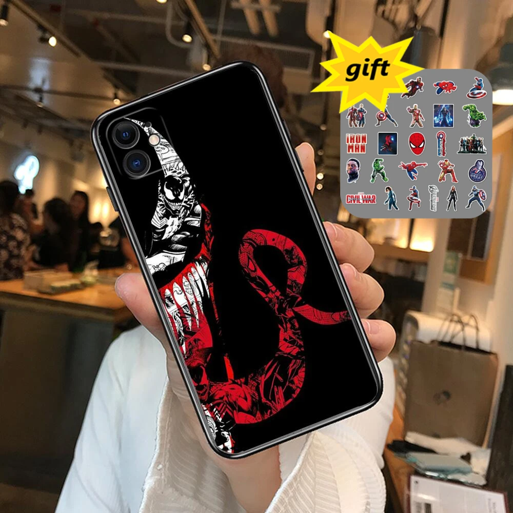 

Venom Marvel With gifts Phone Case For xiaomi redmi 11 Lite pro Ultra 10 9 8 MIX 4 FOLD 10T Black Cover Silicone Back Prett case