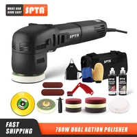 spta 3 inch electric mini car polisher 780w10mm random orbit dual action polishing waxing machine with sponge buffering pads