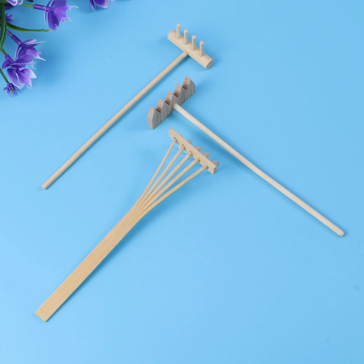 

3 Rakes Tool Set Zen Sand Rakes Meditation Decoration For Home Office Table