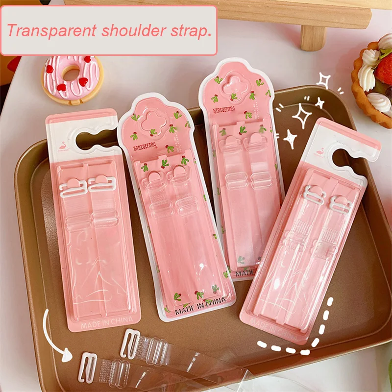 

1Pairs/set Clear Bra Straps Transparent Invisible Detachable Adjustable Silicone Women's Elastic Belt Intimates Accessories