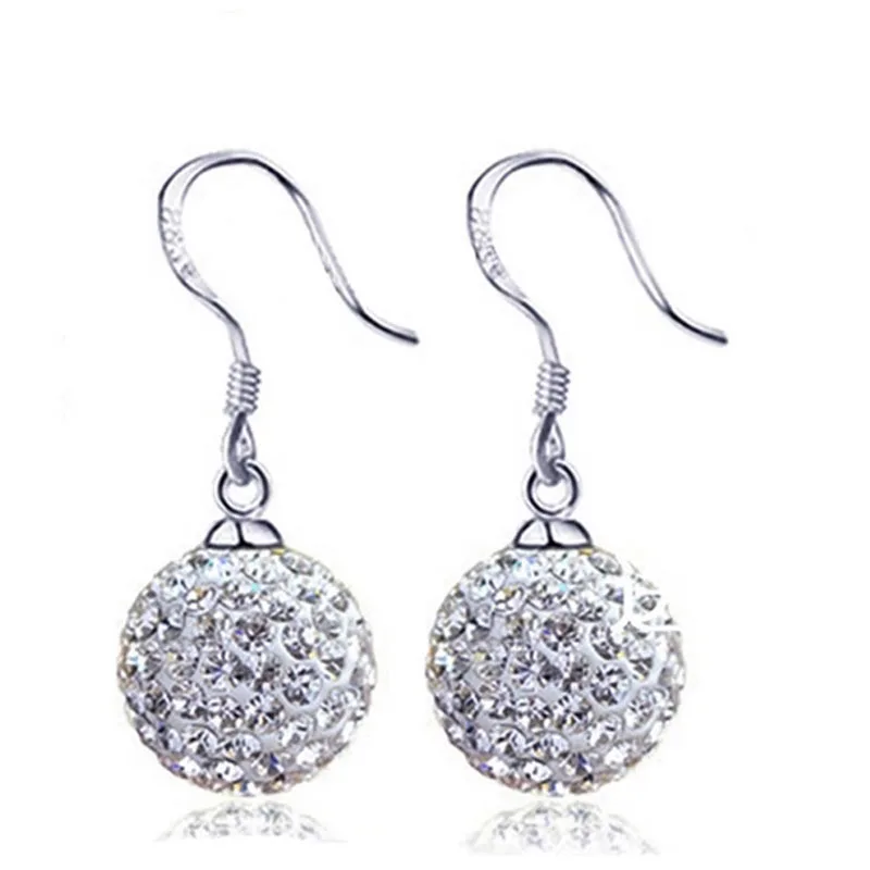 Женские серьги с кристаллами, 1 пара