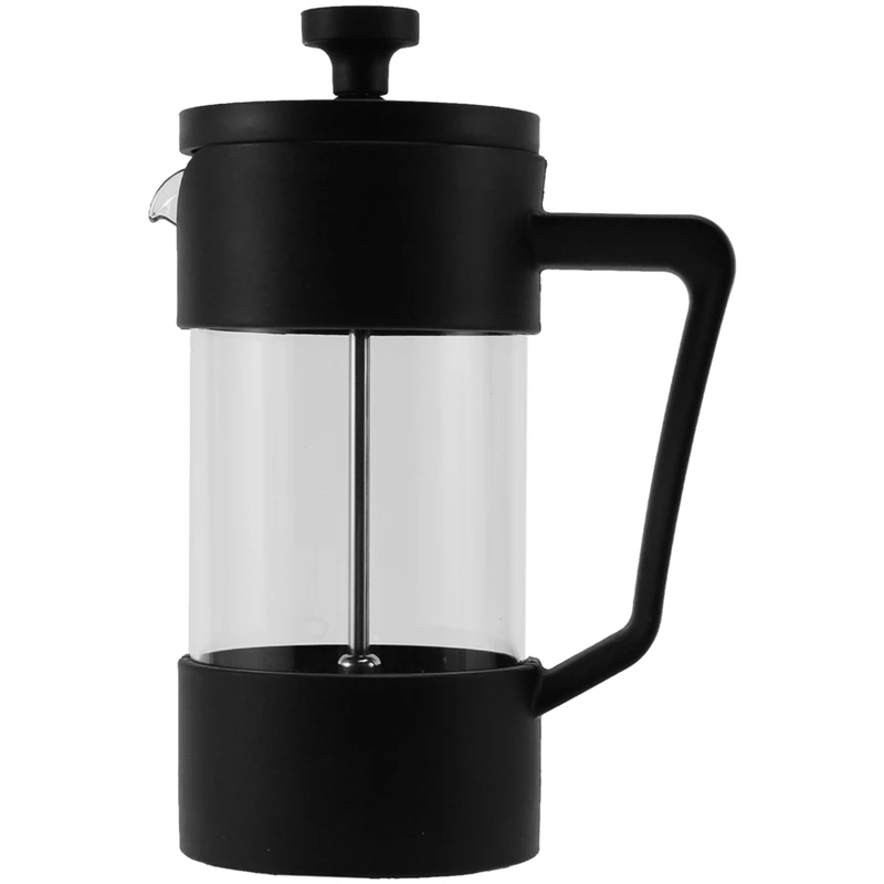 

2X French Press Coffee & Tea Maker, Thickened Borosilicate Glass Coffee Press Rust-Free And Dishwasher Safe,Black