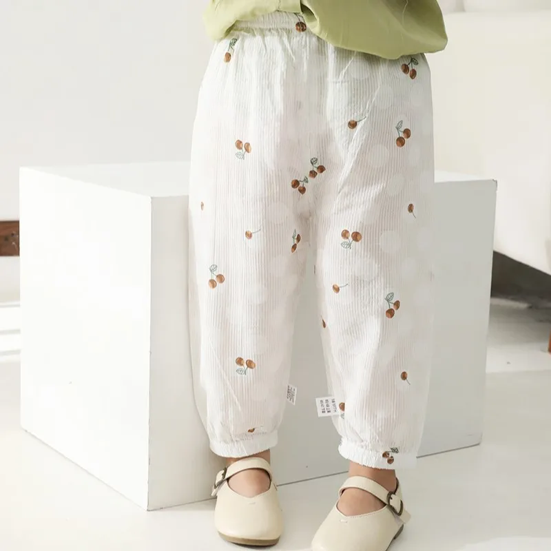 

2021 Summer New Children's Mosquito Pants Loose And Breathable Baby Pants Home Air-conditioned Pants Casual Wear Trousers