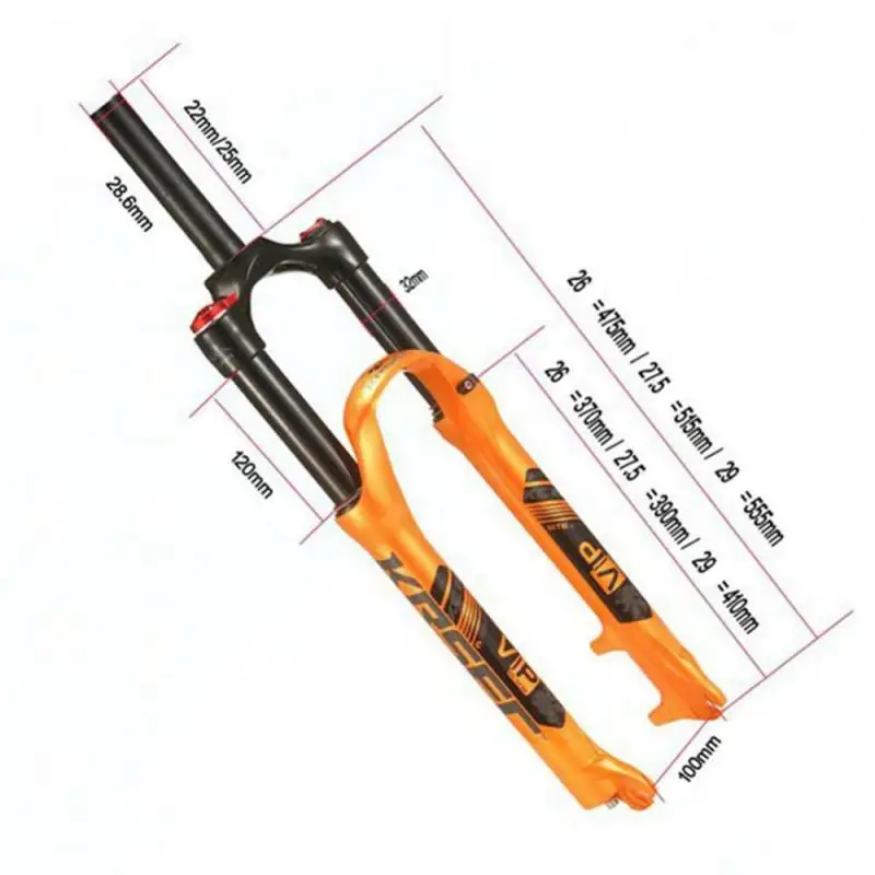 26/27 5/29 дюймов велосипедная вилка MTB передняя подвеска из магниевого сплава