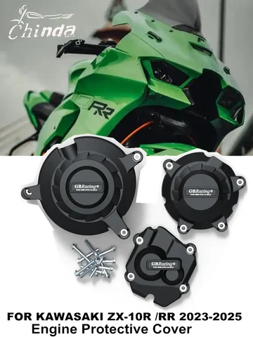 Для Kawasaki Ninja ZX-10R ZX-10RR ZX 10R ZX10R ZX10RR 2023 2024 2025 комплекты крышек двигателя мотоцикла, защита капота, крышка двигателя