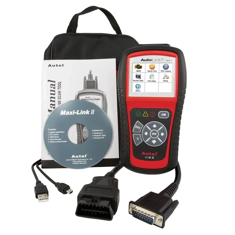AUTEL AL519 100% оригинальный сканер OBD2 AutoLink считыватель неисправностей поддержка всех