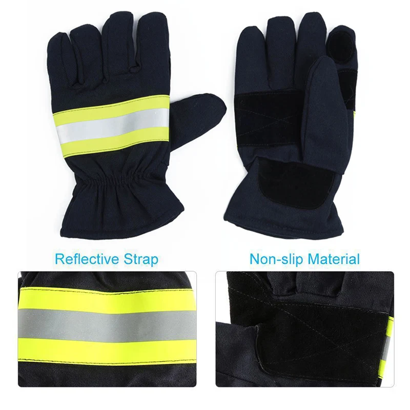 Hot Sale Fireman Gloves Protection Heat-resistant Non-slip Wear-resistant Gloves Firefighter Hand Protection Waterproof Gloves enlarge
