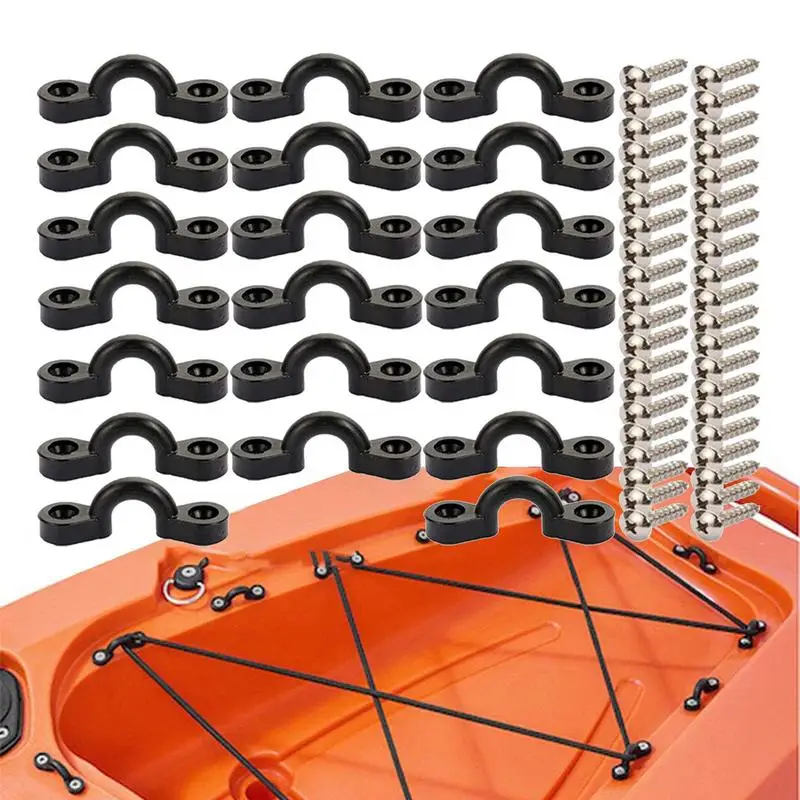 

Kayak Buckle Clip Kayak Eyelets C-Shaped Buckle Kayak Handle Buckle Eyelets Quick Release Tie Down Pad Eye With Screws
