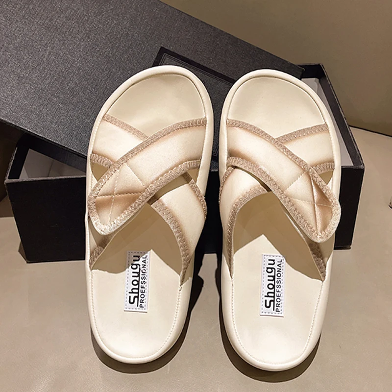 

Шлепанцы женские из экокожи, сандалии с открытым носком, плоская подошва, Повседневная модная нарядная пляжная обувь, сланцы, лето 2023