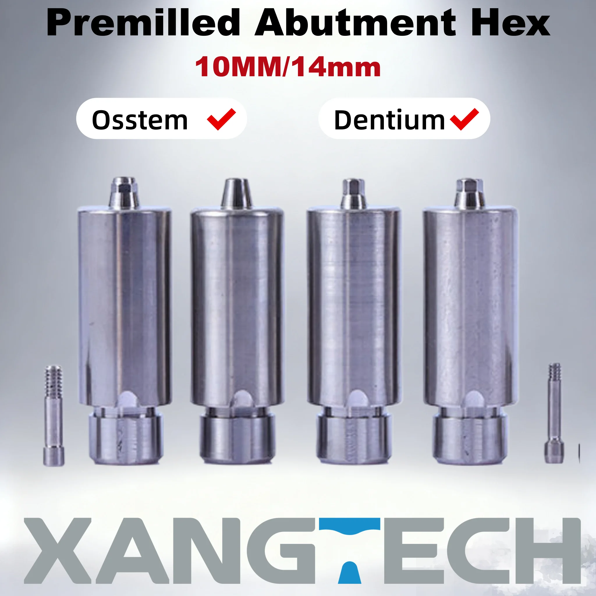 Фото Стоматологический префабрикованный абатмент Hex 10мм/14мм CAD/CAM для Osstem/Dentium, аксессуары для зуботехнических лабораторий (цирконий/титан) №1