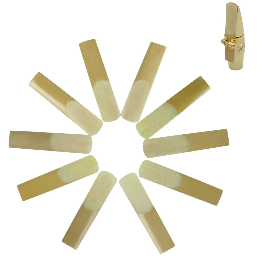 

10pcs/lot Lade Soprano Saxophone bB Strength 2.5 Reeds Bamboo 2-1/2 Sax Parts Instrument Parts & Accessories