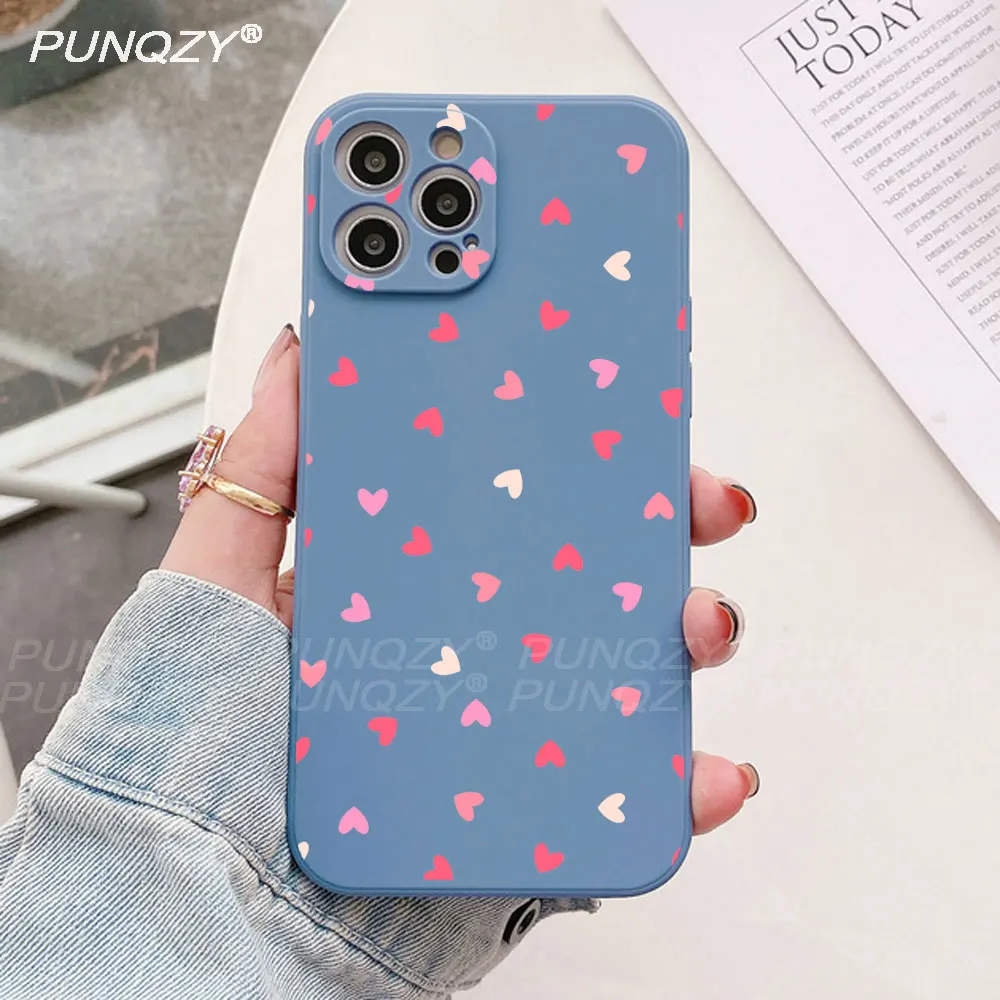PUNQZY New spring flowers phone Case For iPhone 12 PRO Max 11 pro MAX 13 Pro MAX SE 7 8 Plus X XR XS MAX Girl TPU Silicone Case