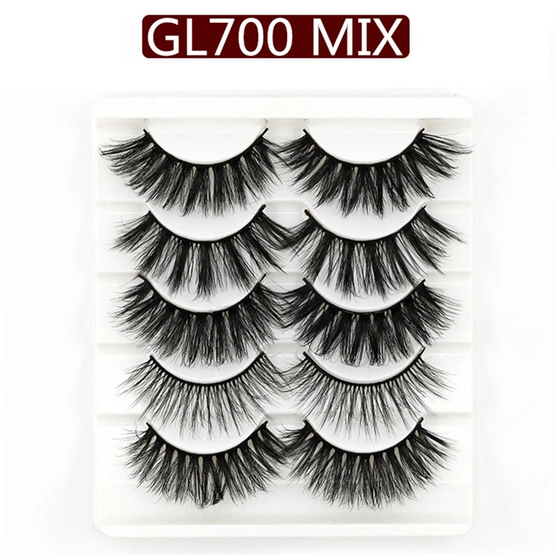 5 пар/лоток 3D искусственная норка прочный и долговечный многоразовый черный