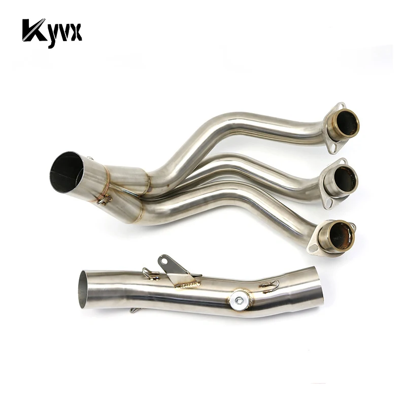 

51mm Front Header Tube Connect Exhaust System Link Pipe Mid Slip On For Yamaha MT09 MT-09 FZ09 FZ-09 Without Muffler Escape
