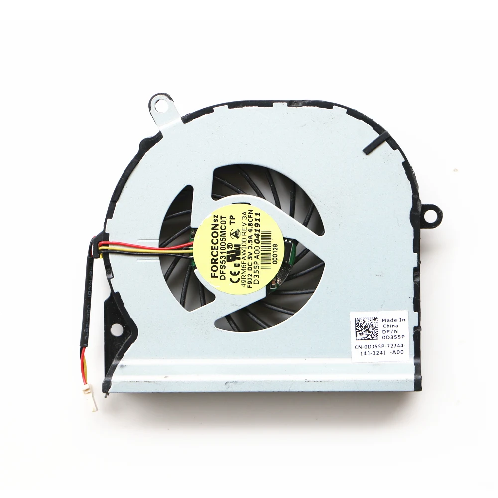 CN-0D355P D355P вентилятор для DELL Studio 15Z 1569 P06F CPU охлаждающий вентилятор 49RM6FAWI00 XIDI DFS531005MC0T F9J2
