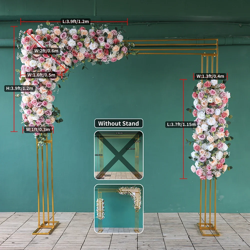 Свадебный фон треугольные Искусственные цветы композиция украшение для событий